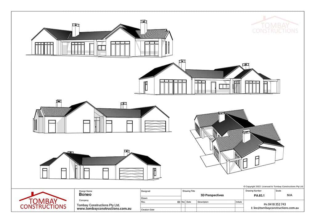 Architectural 3D house design showcasing roof details and exterior views for construction planning.